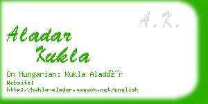 aladar kukla business card